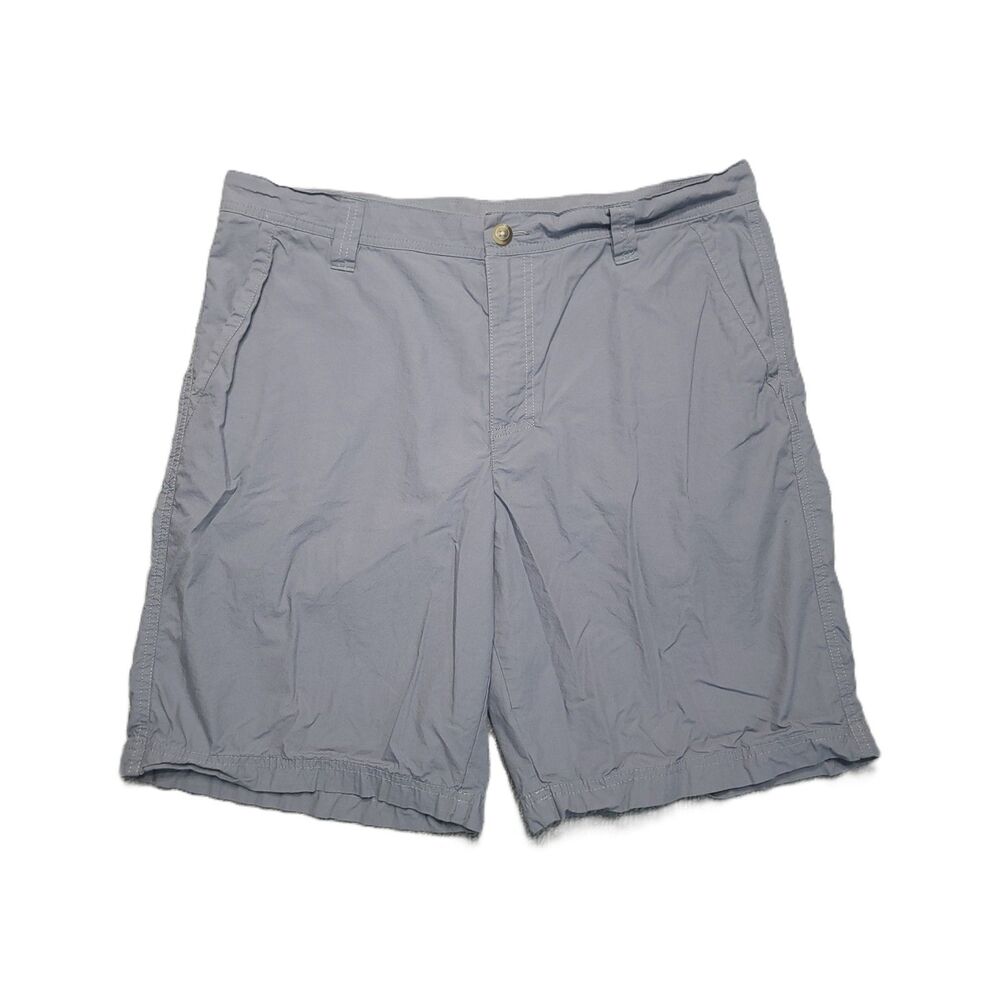 Columbia Chino Shorts Mens 36 Gray Lightweight Cotton